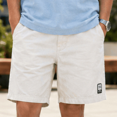 [Brechó] Bermuda Masculina Adolescente Branca Casual Sarja Bolso Confortável Verão Estilosa Bazar Desapego Achadinhos