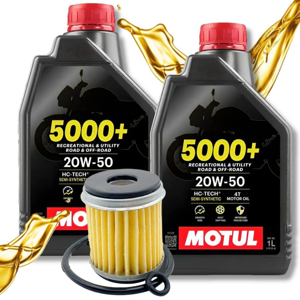 Troca de Óleo Lander 250 / Fz25 250 / Teneré 250 / Fazer 250 Motul 5000+ 20w50 + Filtro C/ Oring