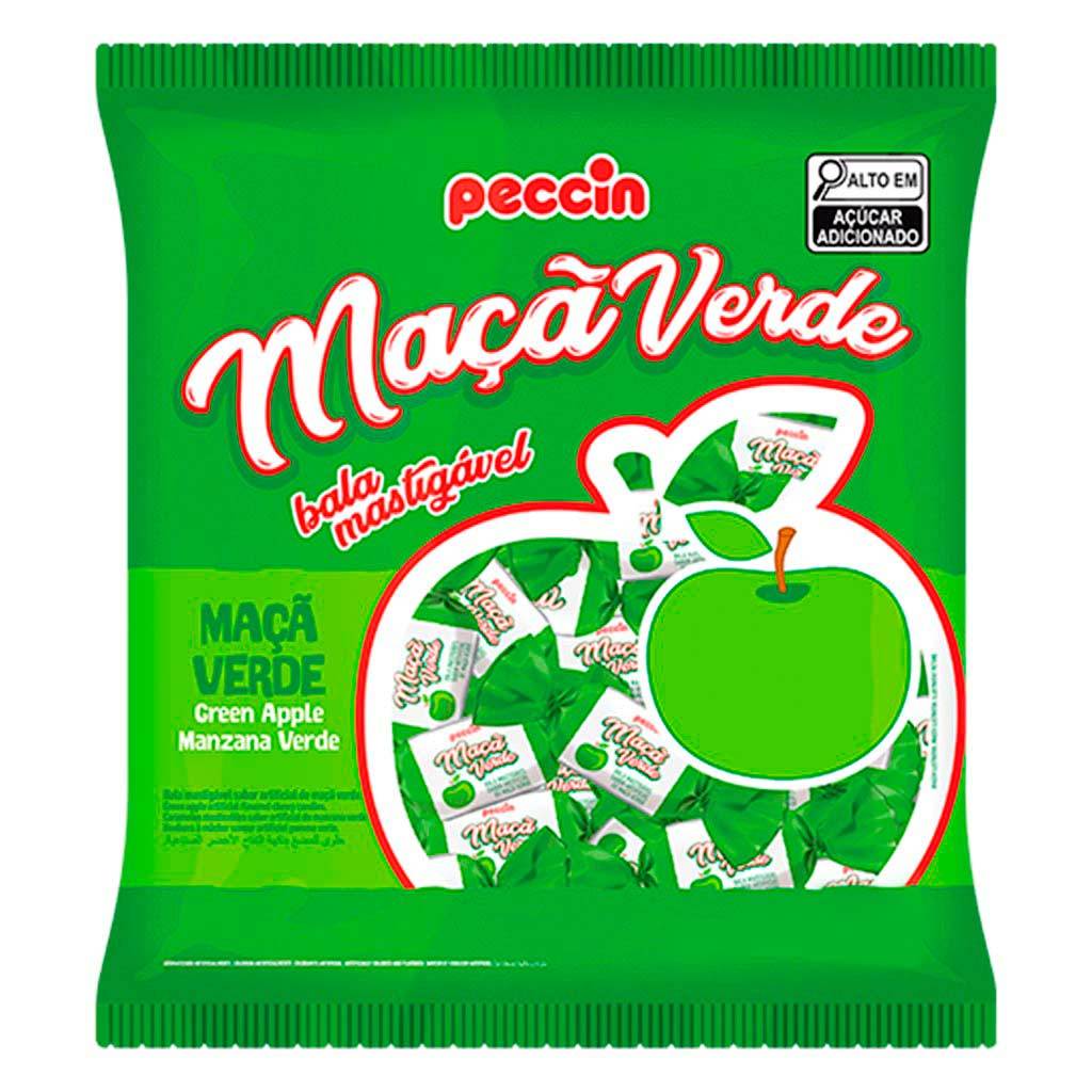 Bala Mastigável Maçã Verde 400g - Peccin