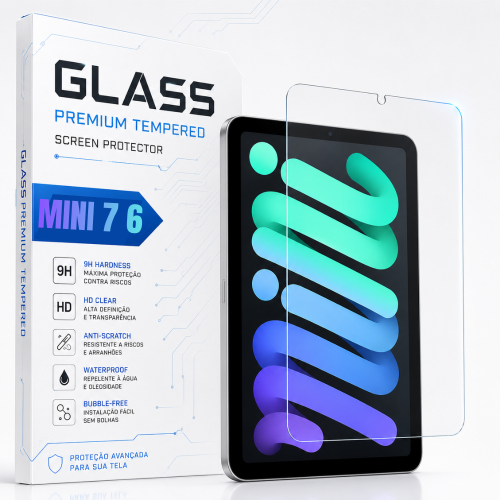 Película de Vidro para Tablet Ipad mini 7ª e 6ª Geração
