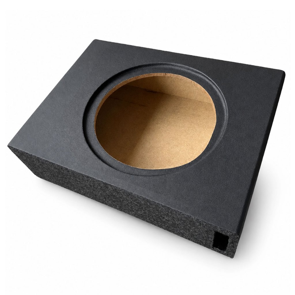 Caixa Slim Dutada Subwoofer 10 Polegadas Vazia Universal MDF Reforçada Com Borne