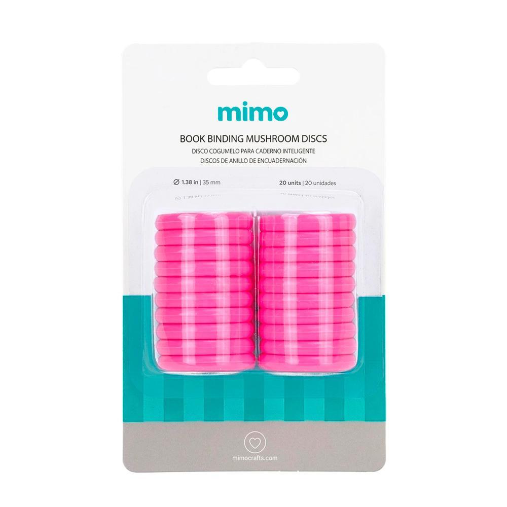 Disco Cogumelo para Caderno Inteligente Rosa Candy Mimo - 35 mm - 20 Unids