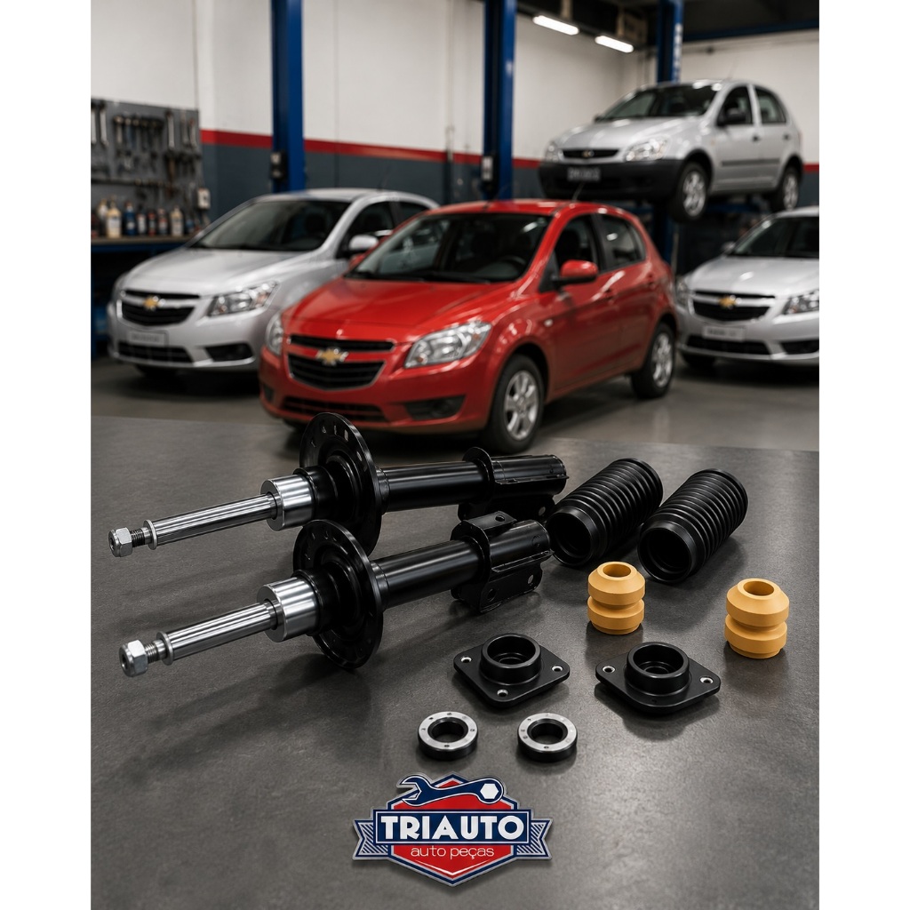 Par Amortecedor + Kit batente Corsa Wind Classic Celta Prisma Dianteiro