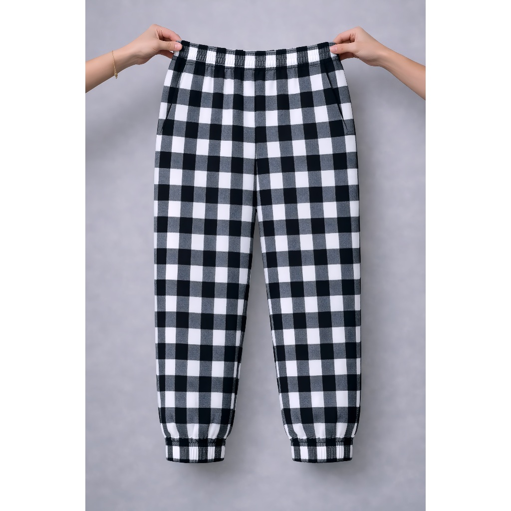 Calça Jogger Feminina Xadrez Flanelada