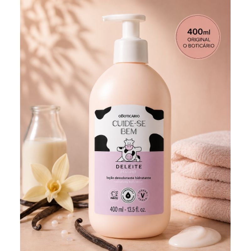 Loção Hidratante Cuide-se Bem Deleite 400ml O Boticário Original Hidratante Corporal Feminino