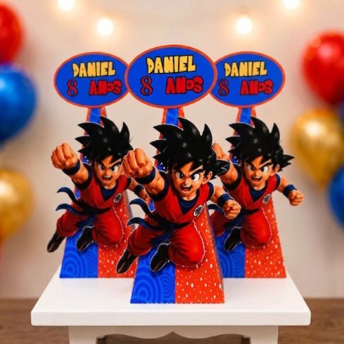 Caixa Piramide 3D Dragon Ball Personalizada/lembrancinha Personalizada festa aniversário infantil/gocu.