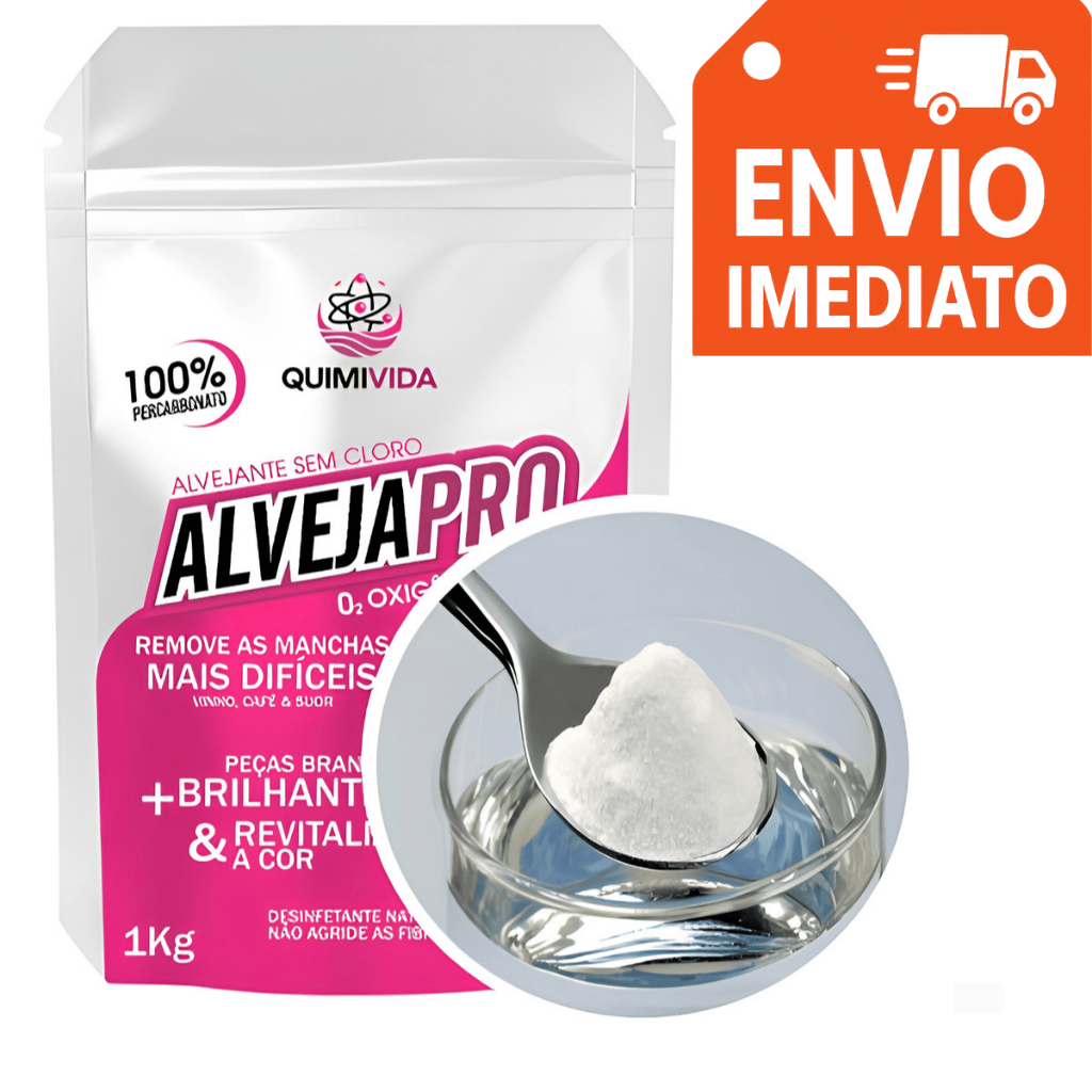 Percarbonato de Sódio Alvejante Sem Cloro em Pó Tira Manchas Clareador de Roupas Branca Coloridas