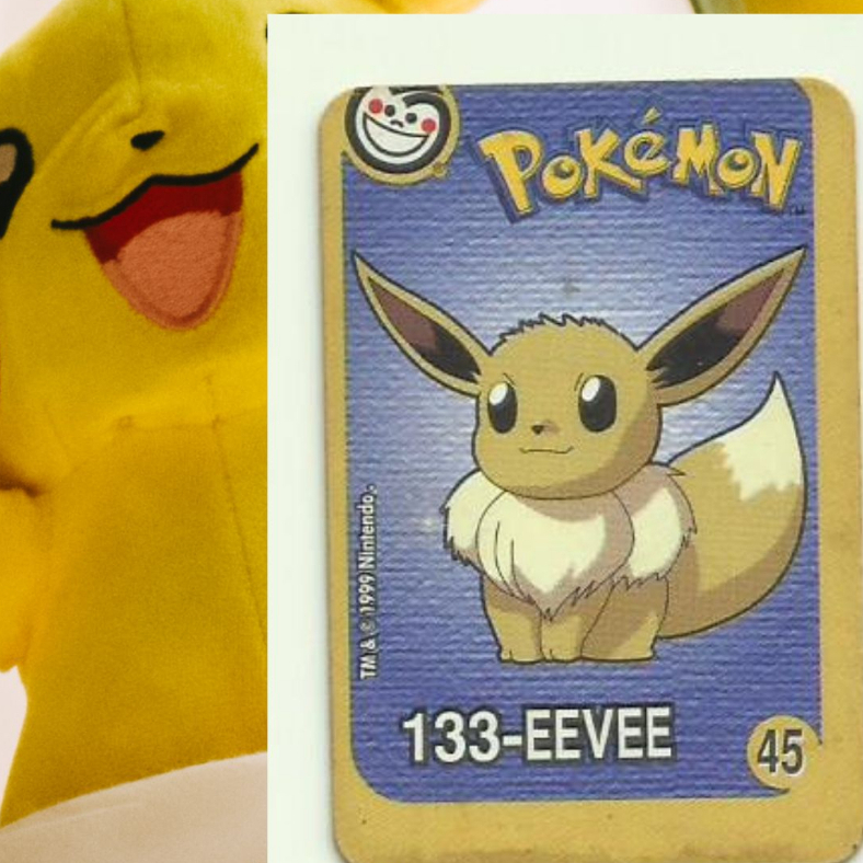 SuperCarta Pokémom Coleção Elma Chips - Eevee - n°133 - Original - 1999 - Usado
