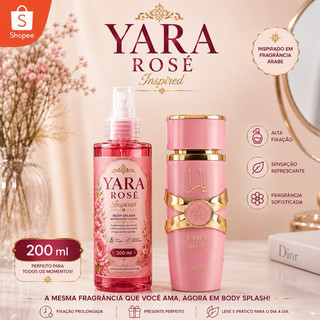 Body Splash Yara Rosé 200ml Perfume Feminino Doce Sofisticado Longa Duração