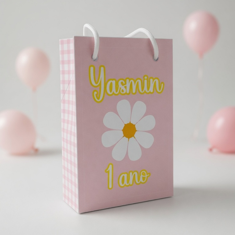 Sacolinha Margaridas  / Sacola Personalizada / Lembrancinha personalizada / Aniversário