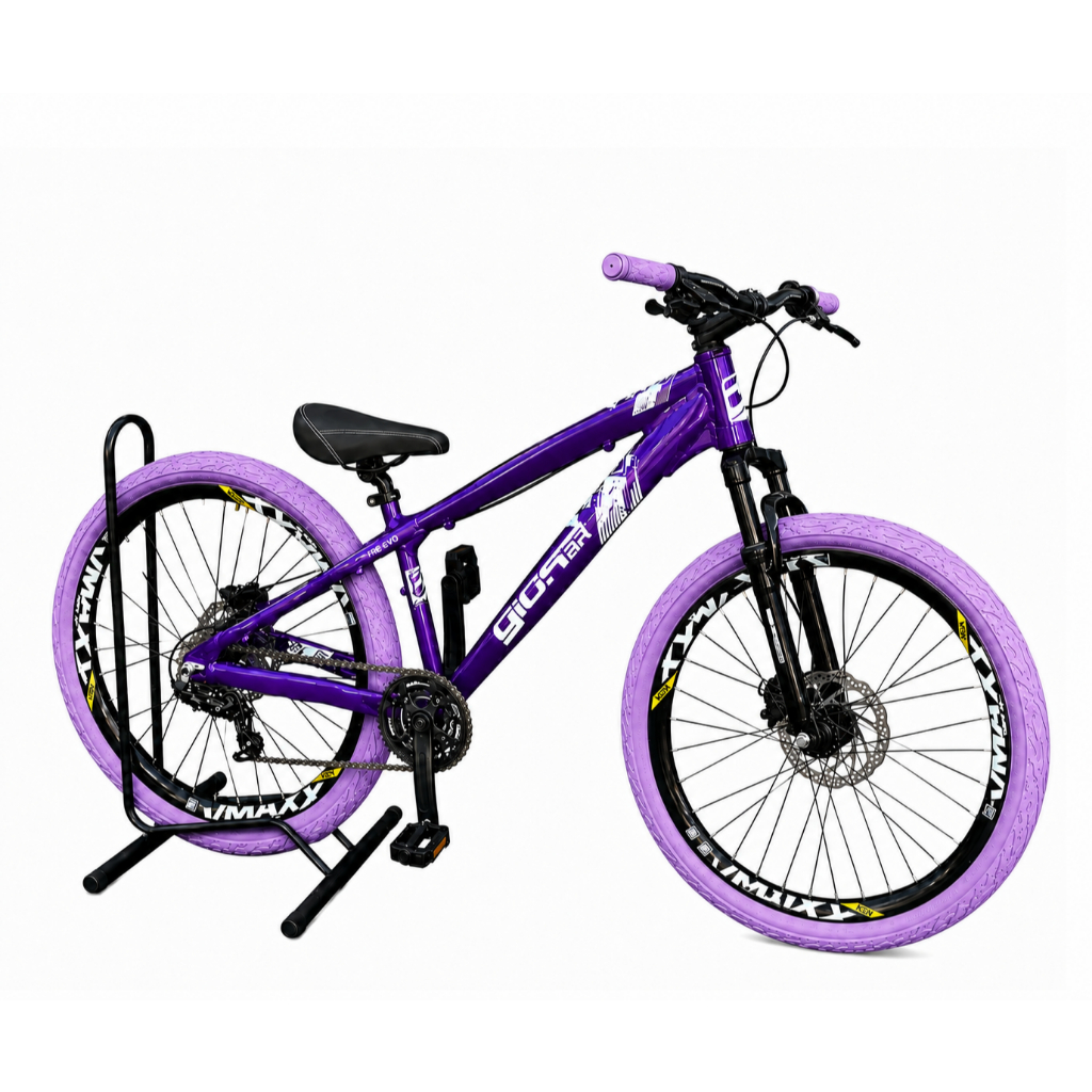 Bicicleta Aro 26 GIOS Frx-Evo Freeride Downhill 21v Aro Vmaxx DH Freio a Disco Garfo Suspensão Pneu Flame