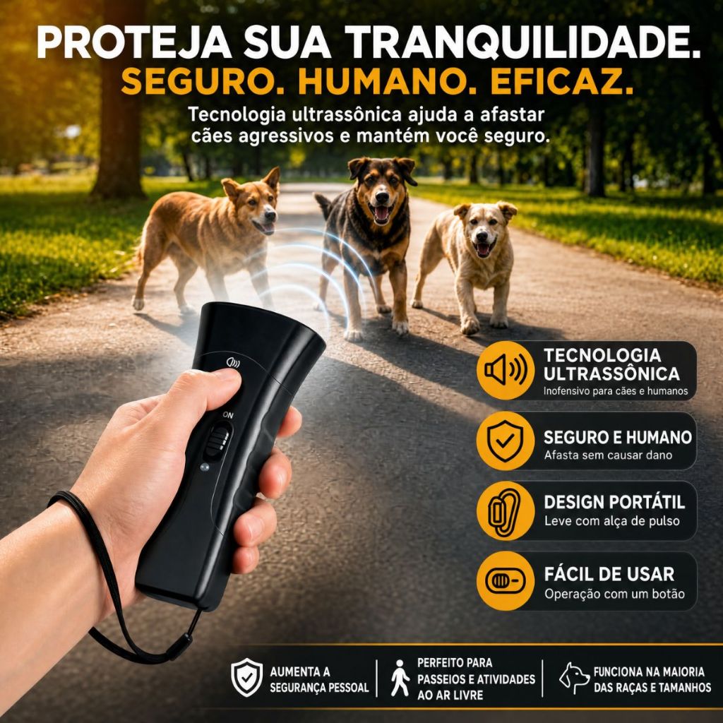 Repelente Eletrônico Cão Cachorro Anti Latido Ultrassônico Aparelho Inibidor De Latidos Não Latir