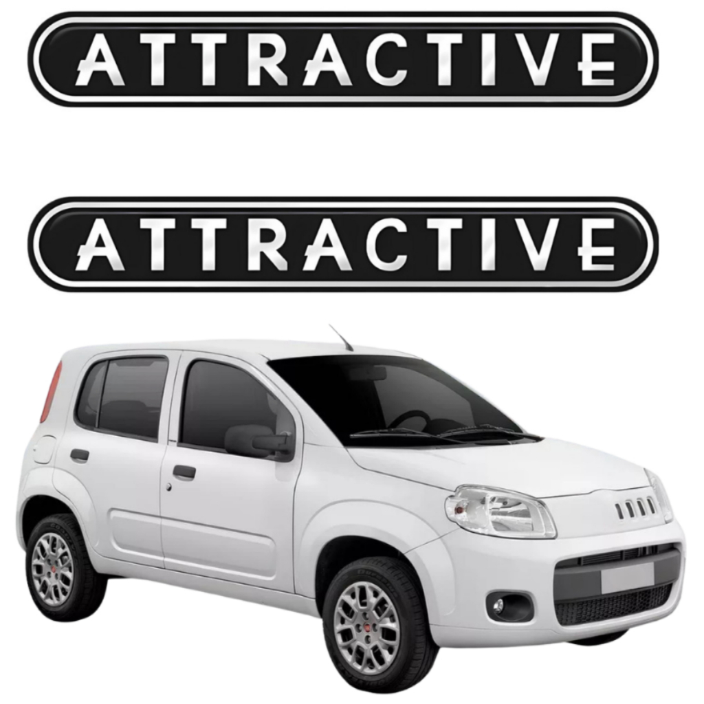 Kit Par Adesivo Resinado Coluna Janela Fiat Attractive Palio Siena Uno Idea