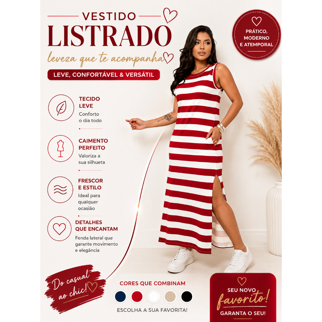 Vestido Feminino Listrado Estampado Com Fenda Longo Manga Solto Verão  tamanho( UNICO) veste 36 ao 46