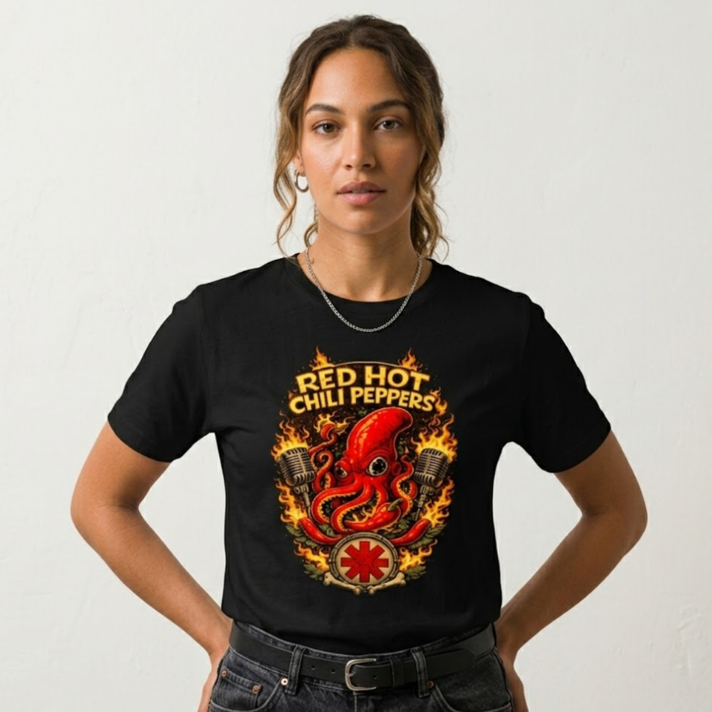 Camiseta banda Red hot chilli peppers 100% algodão premium