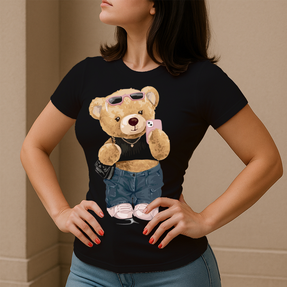 Camiseta Feminina Blusa Swag Girl T-shirt Baby Look Feminina Varias Cores Premium