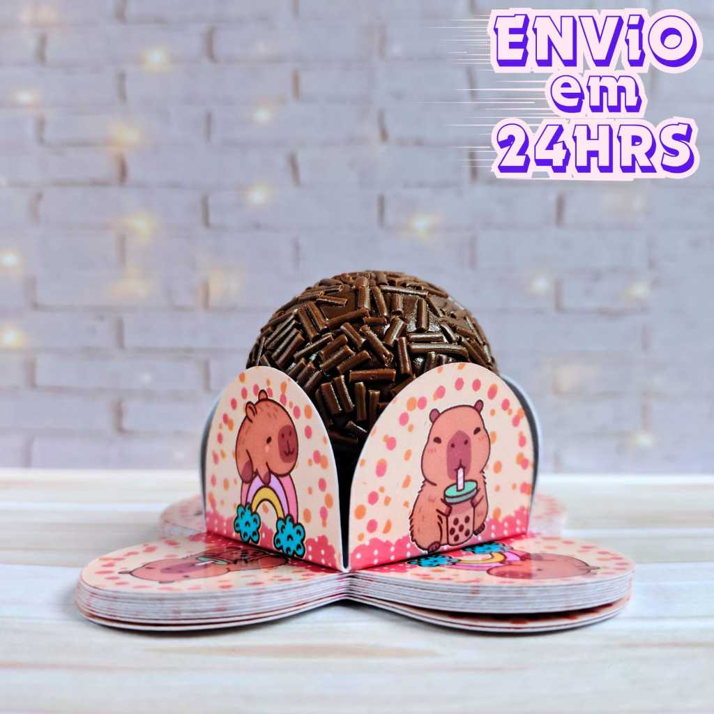 50-200 Forminhas de Doces CAPIVARA CUTE Personalizados no Tema / Lembrancinhas de Festa Aniversario