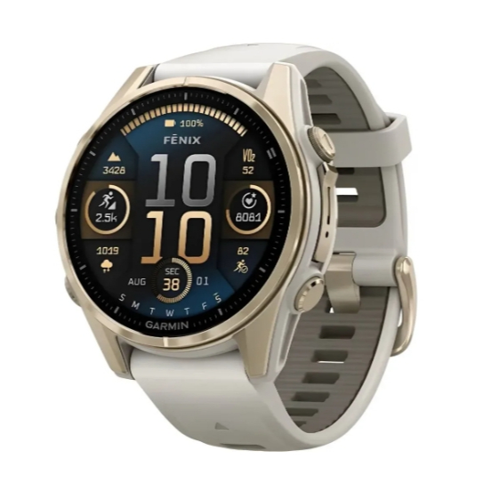 Relógio Garmin Fenix 8 43mm AMOLED Sapphire Soft Gold