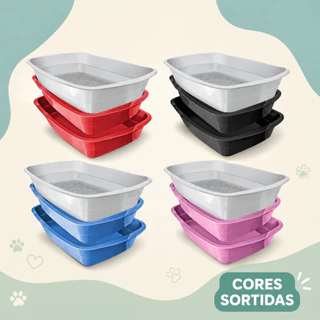 Bandeja Caixa Areia Gato Higienica Furba Promoção Barato Reforçada Apartamento Casa Cães Gatos