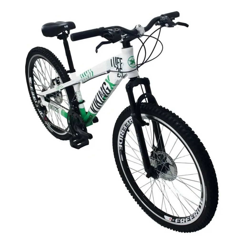 Bicicleta mountain bike VikingX Tuff 25 R26 tamanho do Quadro 13" - branco/verde