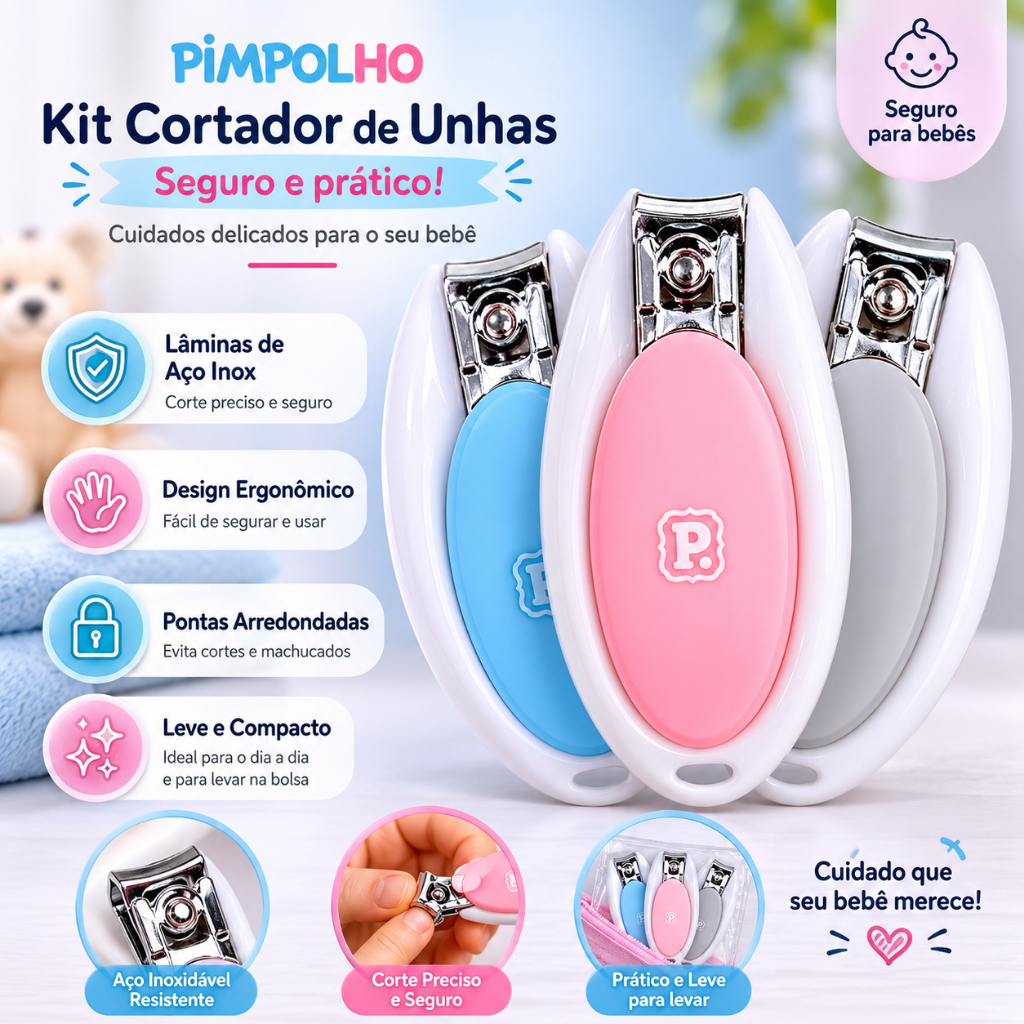 Cortador De Unha Pimpolho Infantil- Enxoval