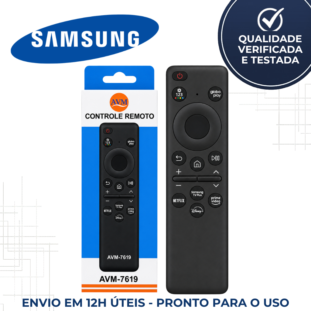Controle Compatível para TV 4K Samsung Smart Cu7700 Cu8000 Bu8000 Crystal Sem Voz | Envio Super Rápido | Pronto para uso