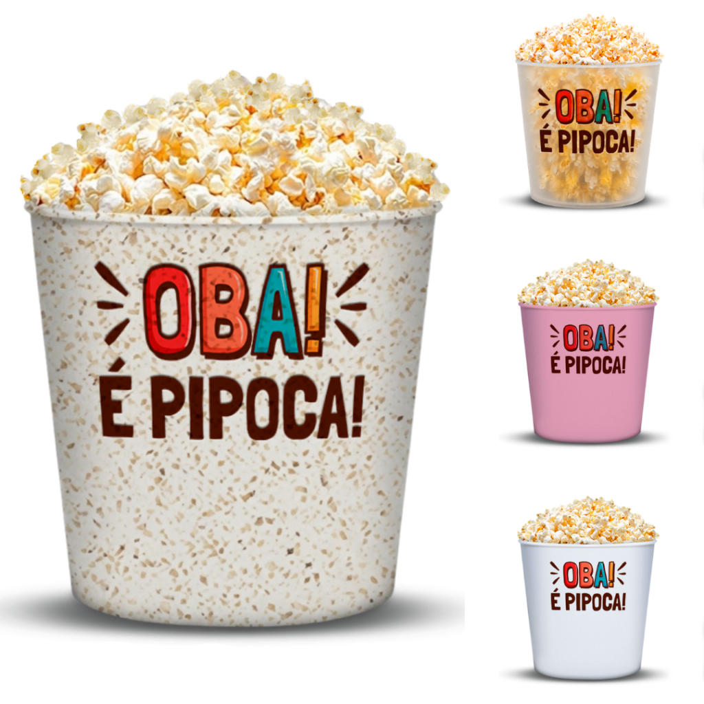 Balde de Pipoca ECO 4,2L Oba É Pipoca