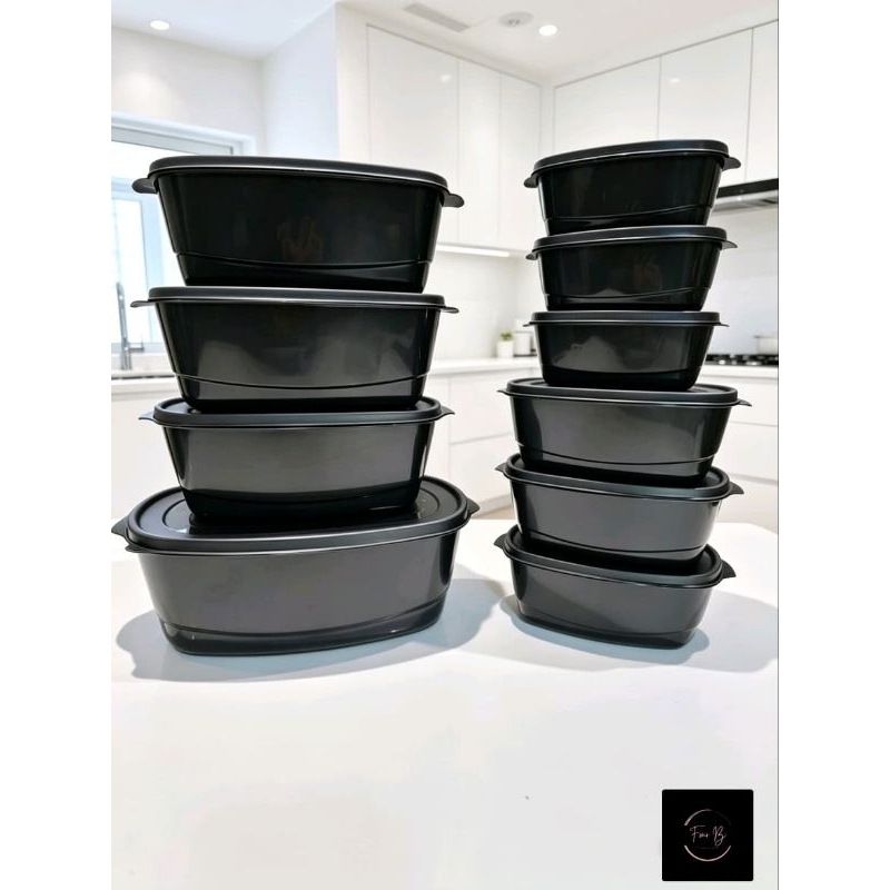 Potes oval com tampa kit com 10, conjunto de potes com 4 tamanhos,  3.000ml, 1.600ml, 800ml, 400ml. Pote kit com 10.