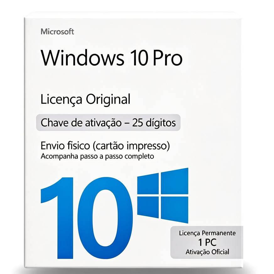 Windows 10 Pro | Cartão de Ativação | Sistema Operacional | Licença Física|