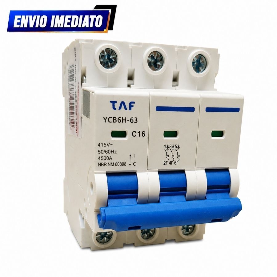 DISJUNTOR TRIPOLAR 3P 10A a 63A TAF