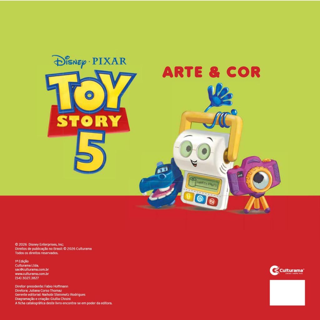 Arte E Cor Toy Story 5 - Disney Pixar - Livro Novo - Editora Culturama - ISBN 9786561024624 — imagem 2 de 2