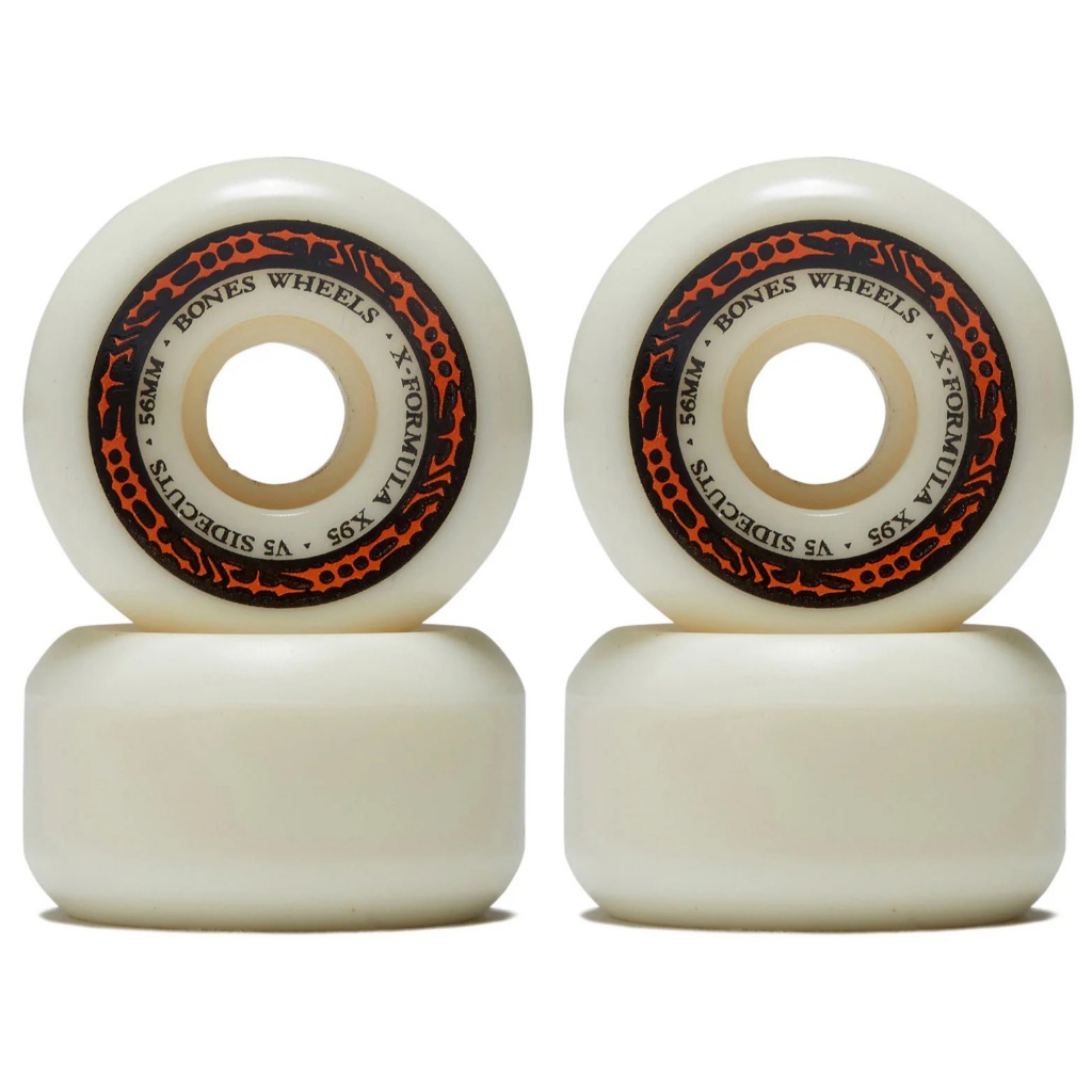 Roda Bones X-Formula 56mm 95a V5 Sidecuts Skate - Skateboard