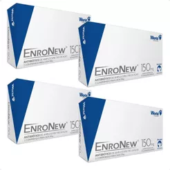 Kit 4 EnroNew 150mg World para Cães e Gatos de até 30kg - 10 Comprimidos