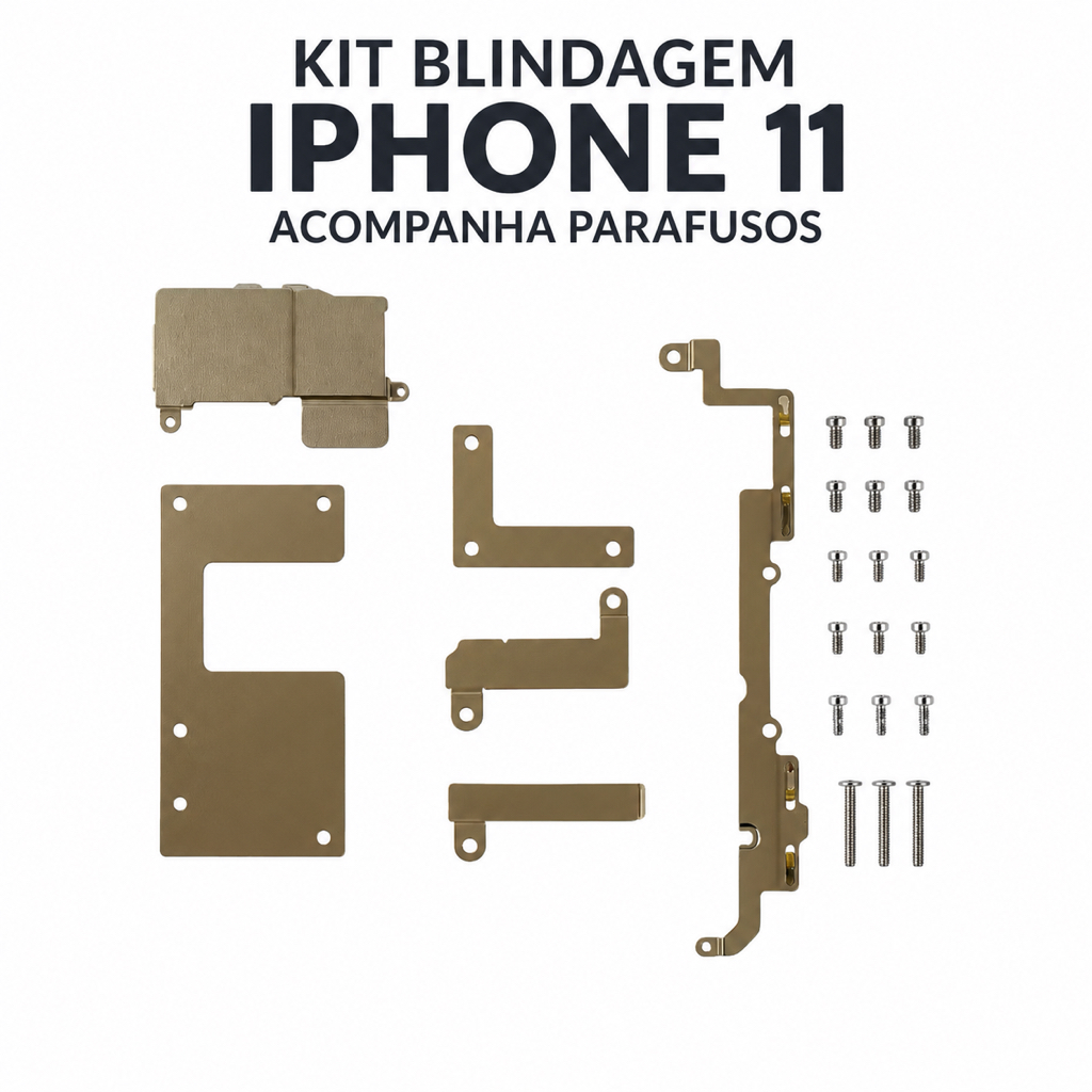 Oferta Kit 6 Blindagem iPhone 11 Proteção Tela Bateria Flex Câmera, acompanha parafusos.