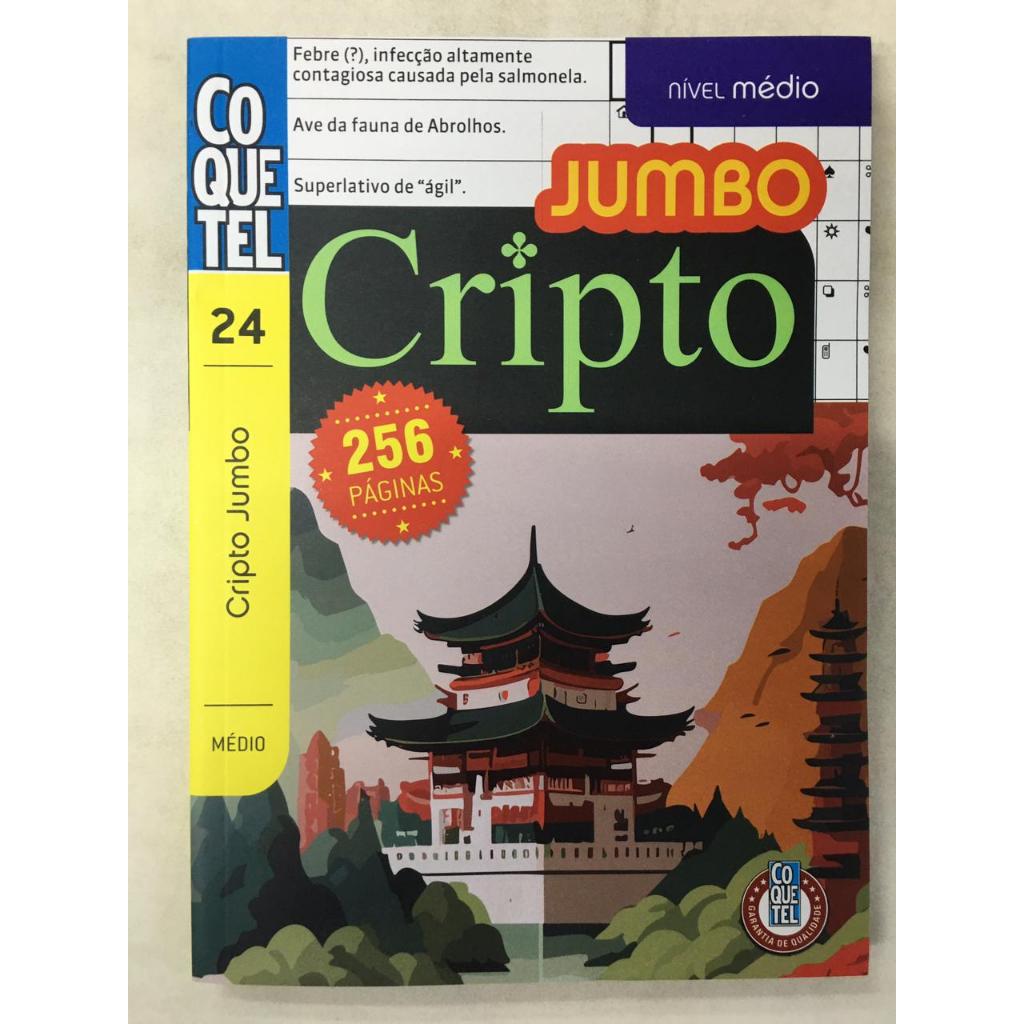 Passatempo Coquetel Cripto Jumbo nível Médio Letras Grandes