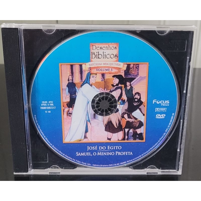 DVD Original Desenhos Bíblicos José do Egito e Samuel, o Menino Profeta sem Encarte