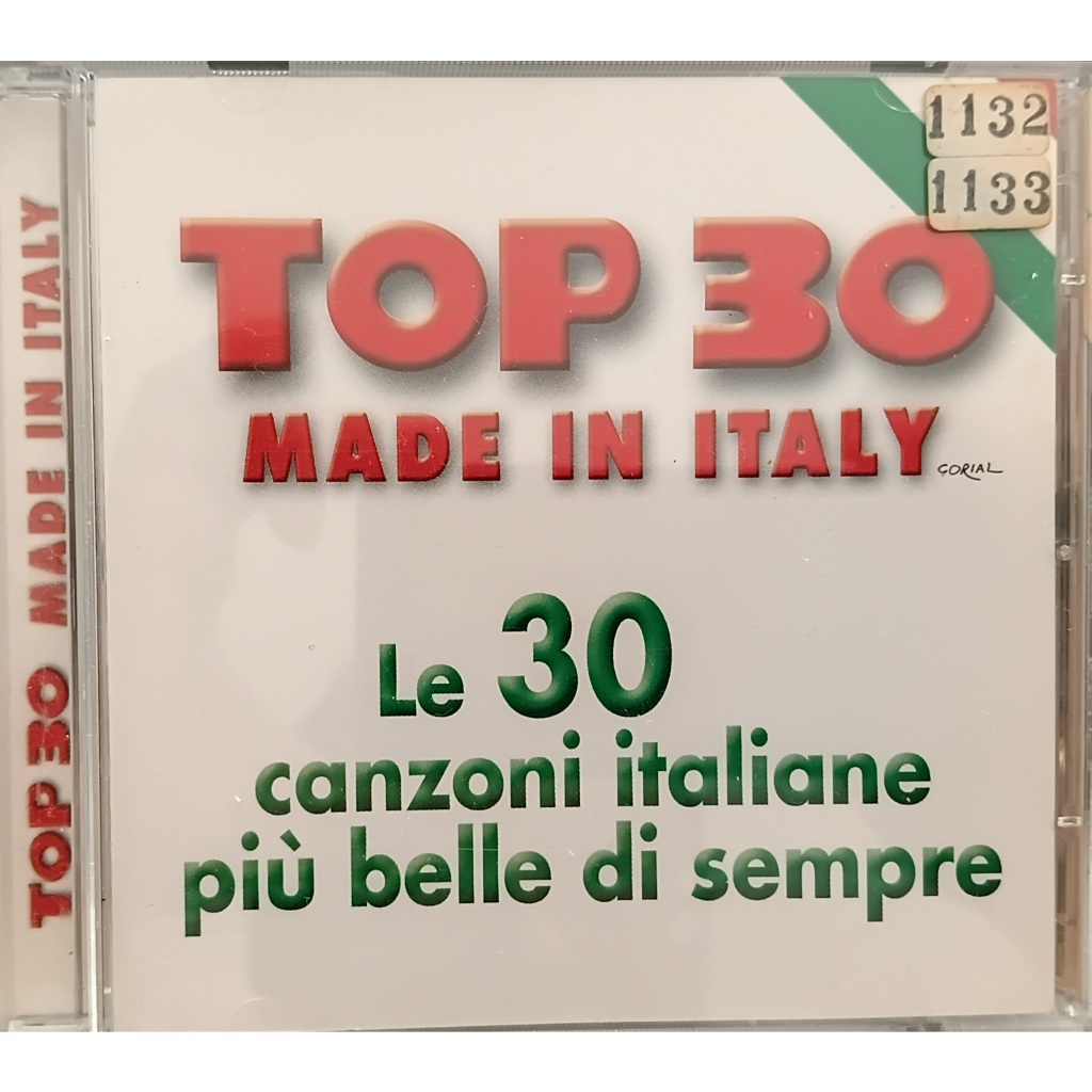 cd duplo Top 30 made in Italy -le 30 canzoni italiane piu belle di sempre