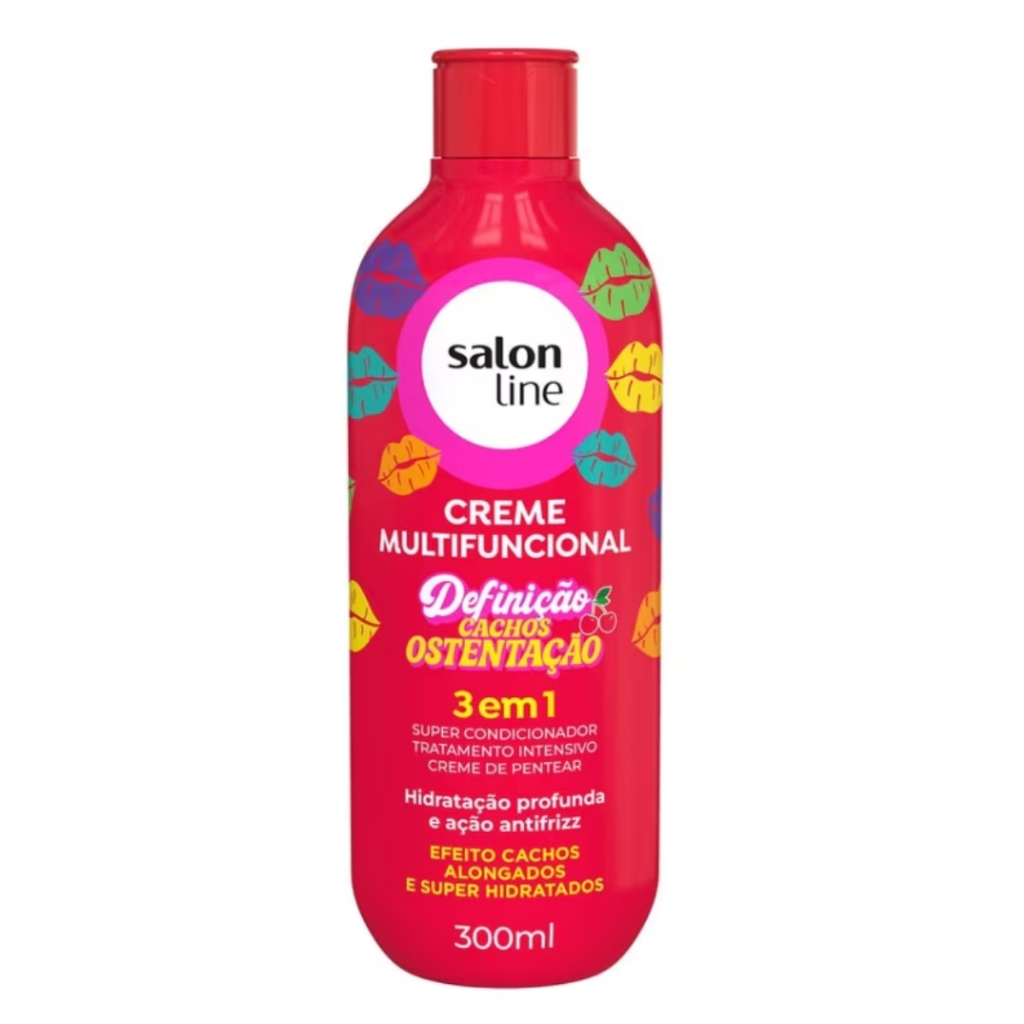 KIT SALON LINE CACHOS OSTENTAÇÃO SHAMPOO 300ML + CREME MULTIFUNCIONAL 3 EM 1 300ML — imagem 2 de 2