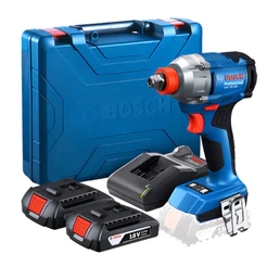 Parafusadeira E Chave De Impacto Bosch GDX 18V-285 1/2 + 2 Baterias 2Ah Carregador Maleta