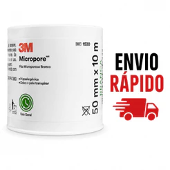 Fita Micropore Branca 3M Curativos - 50mm x 10m