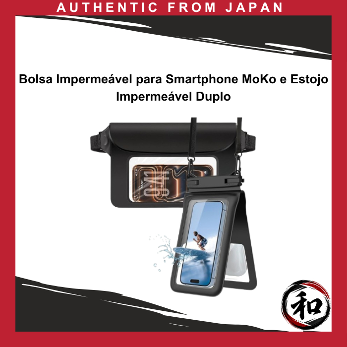 Bolsa Impermeável para Smartphone MoKo e Estojo Impermeável Duplo [Direto do Japão]