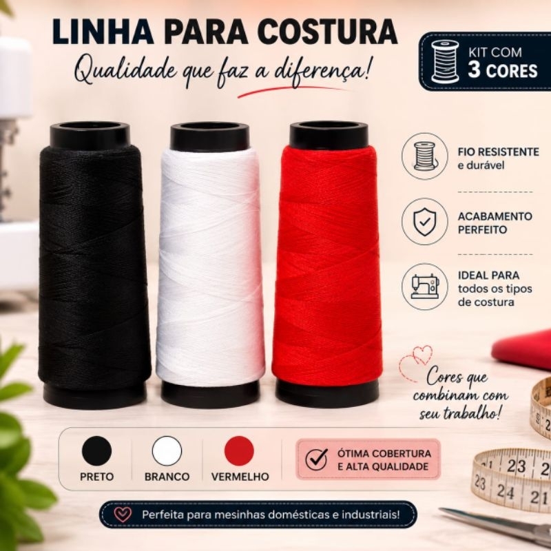 linha de costura alta qualidade e resistência para costurar