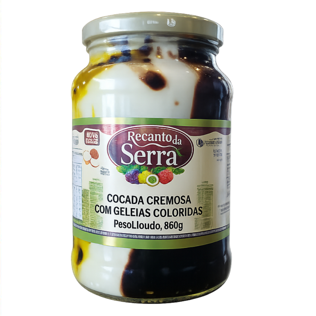 Cocada Cremosa Geleia e Doce Recanto da Serra 660g Sabores Diversos
