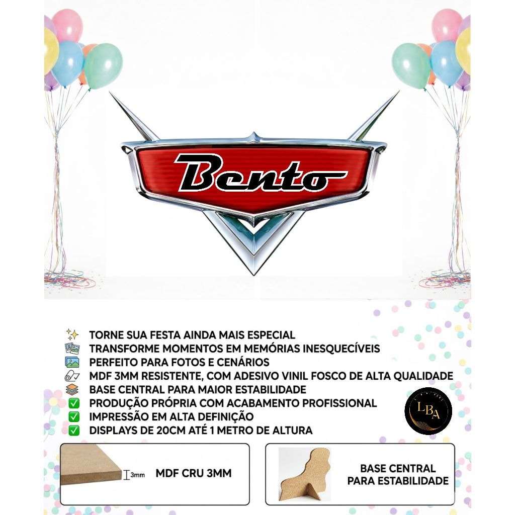 DISPLAY MDF DE MESA LOGO FRAME CARROS COM NOME PERSONALIZADO