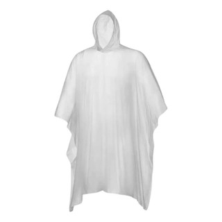 Poncho Capa Chuva Emergência Camping Nautika Tamanho Único em PVC Resistente Com Capuz