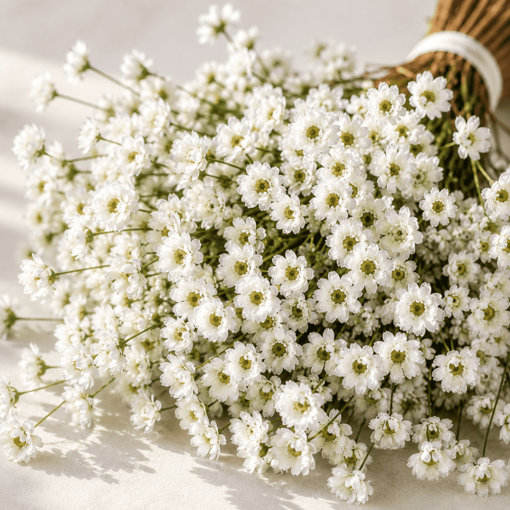Sempre Viva Branca Natural Flor Seca Premium para Decoração Arranjos e Artesanato de 600