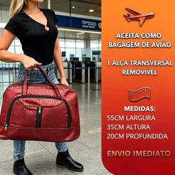 ASALLOG Mala Bolsa Viagem Grande Espaçosa De Mão Bordo Feminina unissex Ref: LXB-001
