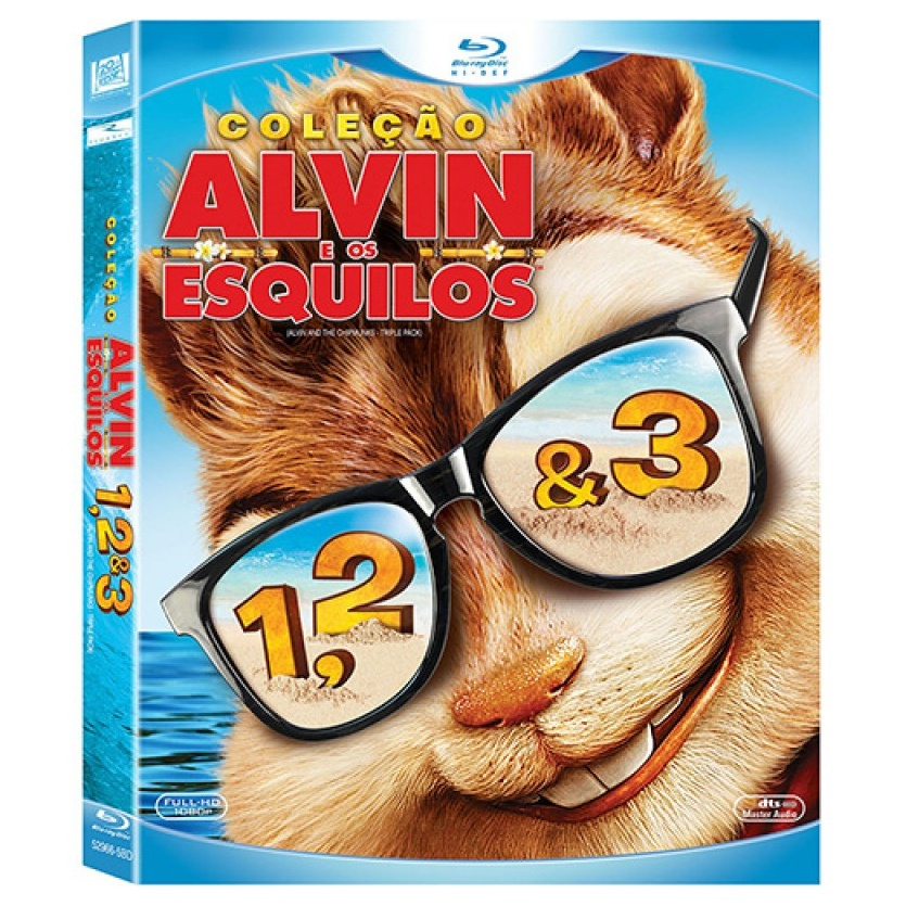 Blu-Ray Alvin e os Esquilos Box Trilogia Completa 3 Discos Original Novo e Lacrado