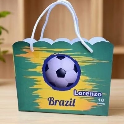 Sacolinha Surpresa/ lembrancinha Personalizada/ Brasil / futebol.