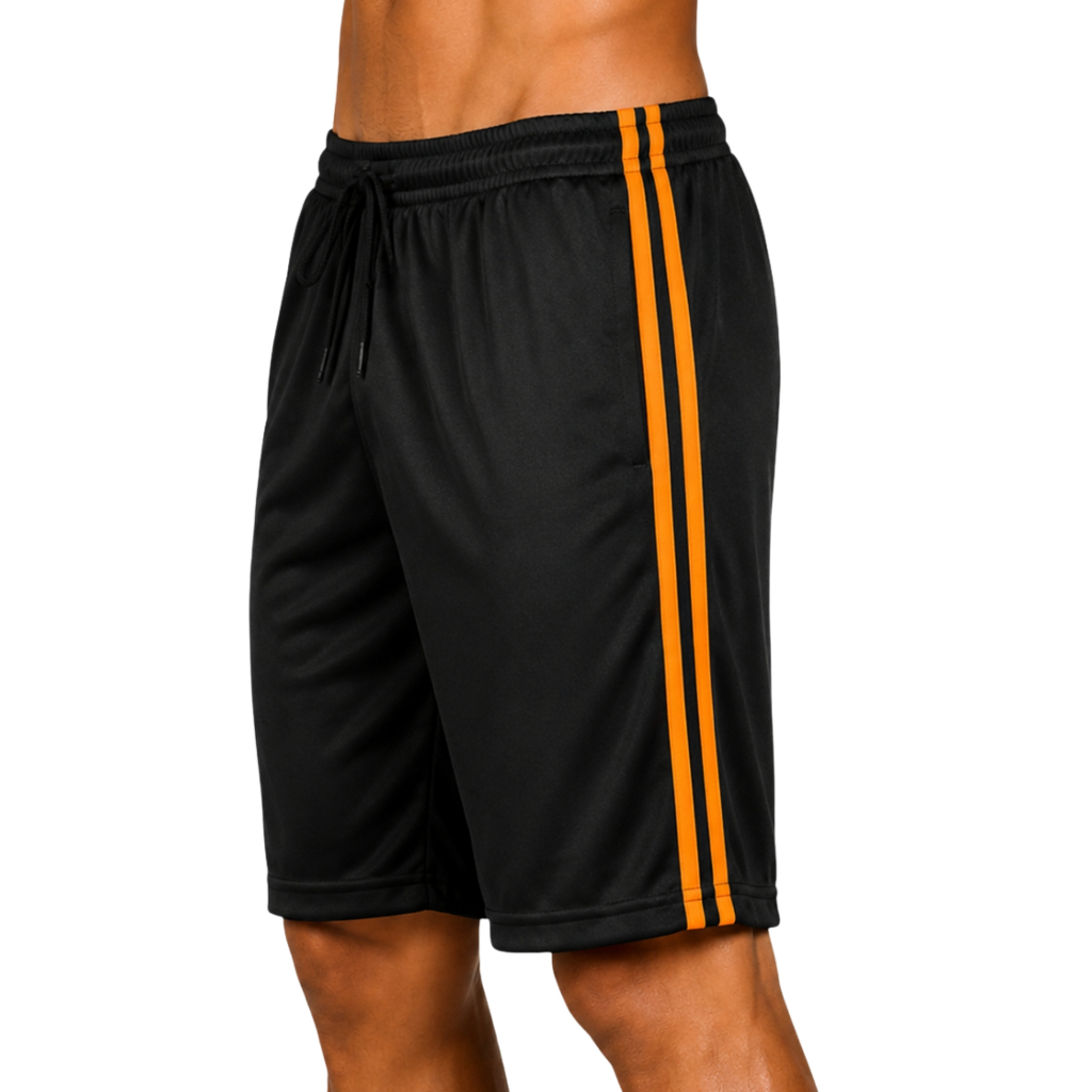 Short Masculino Esportivo 2 Listras Sem Bolso Futebol Corrida Academia Unidade ou Kit